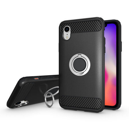 Olixar ArmaRing iPhone XR Finger Loop Harthülle  - Schwarz