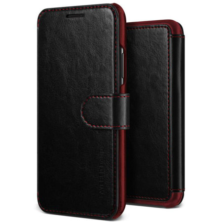 VRS Design Dandy Leather-Style iPhone XS Wallet Case - Black