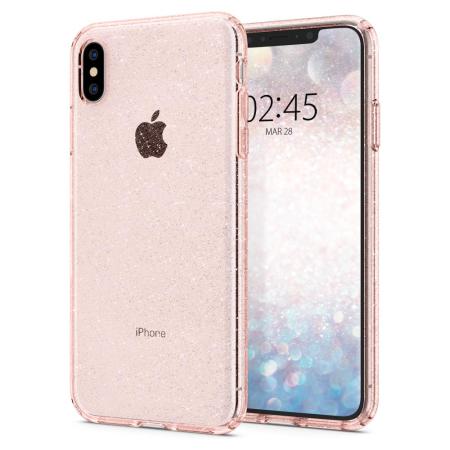 Spigen Liquid Crystal Glitter iPhone XS Max Shell Case - Rose Quartz