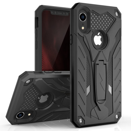Zizo Static iPhone XR Tough Case & Kickstand - Schwarz