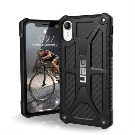 uag monarch premium iphone xr protective case - carbon fibre reviews