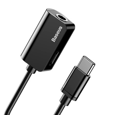 Baseus USB-C To USB-C & 3.5mm Audio Aux Adapter - Black