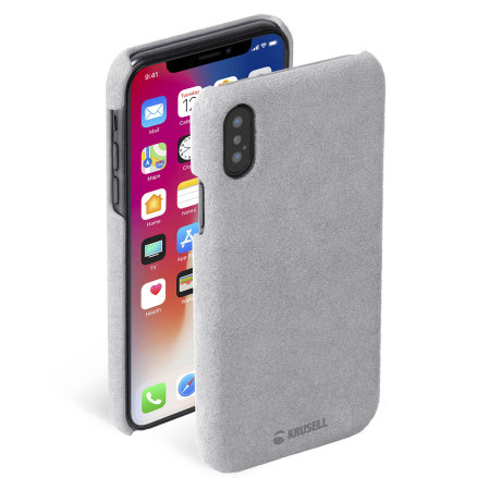 Krusell Broby iPhone XS Max Leather Case - Grey