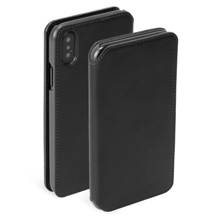 Krusell Pixbo 4 Card iPhone XS Slim Wallet Case - Black