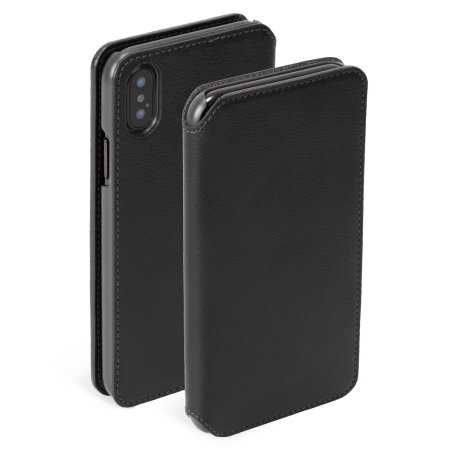 krusell pixbo 4 card iphone xs slim wallet case - black