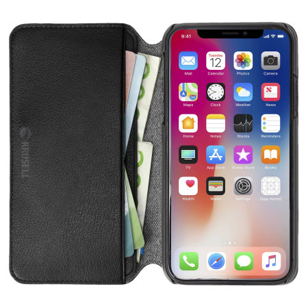 krusell pixbo 4 card iphone xs max slim wallet case - black