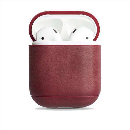 Krusell Sunne AirPod Genuine Leather Case - Red