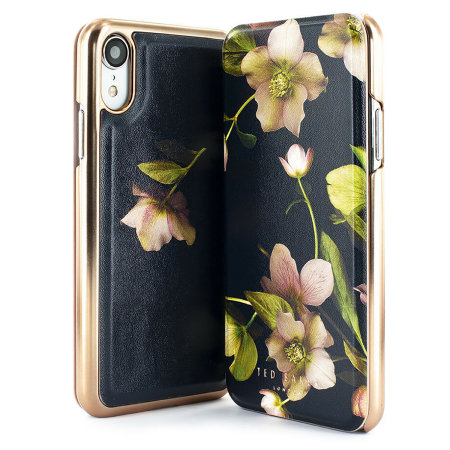 Coque iPhone XR Ted Baker avec rabat et miroir – Arboretum