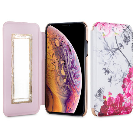 Coque iPhone XS Max Ted Baker avec rabat et miroir – Babylone