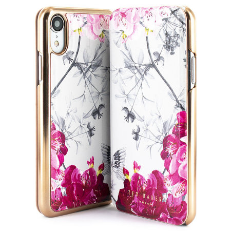 Coque iPhone XR Ted Baker avec rabat et miroir – Babylone