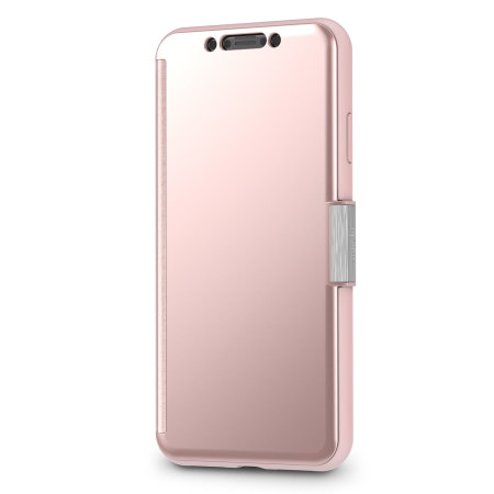 fatning regional At understrege Moshi StealthCover iPhone XS Max Clear View Flip Case - Champagne Pink