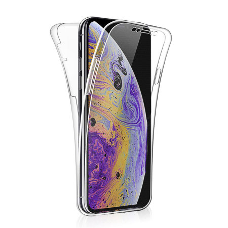 Olixar FlexiCover 360 Full Protection iPhone XS Gel Case - Clear