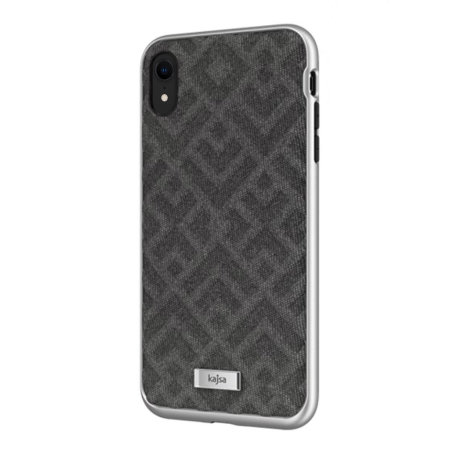 kajsa briquette collection rhombus iphone xr textured case - grey