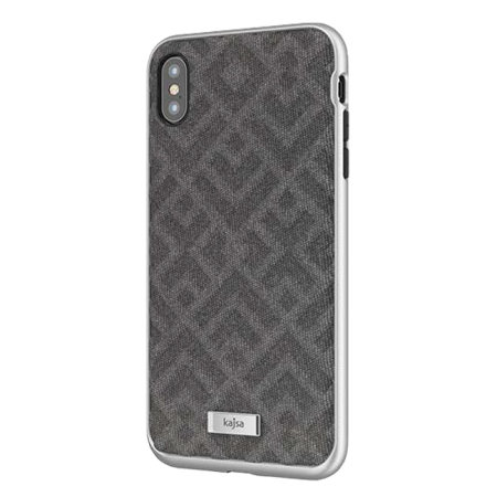kajsa briquette collection rhombus iphone xs max textured case - grey