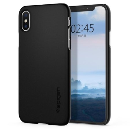 Spigen Thin Fit iPhone XS Shell Case - Matte Black