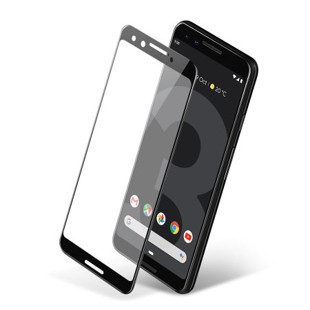 Olixar Google Pixel 3 Full Cover Glass Screen Protector - Black