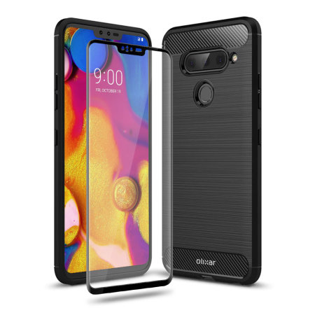 Olixar Sentinel LG V40 ThinQ Case And Glass Screen Protector