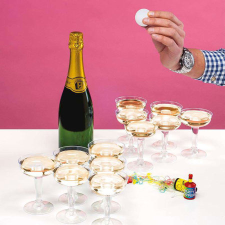 Champagne / Prosecco Pong Party Drinking Game with 12 Plastic Glasses 