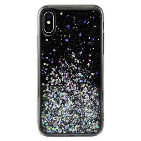 SwitchEasy Starfield iPhone XS Glitter Case - Black