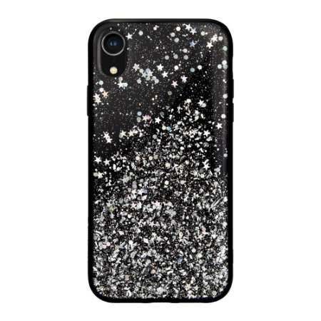 SwitchEasy Starfield iPhone XR Glitzerhülle - Schwarz