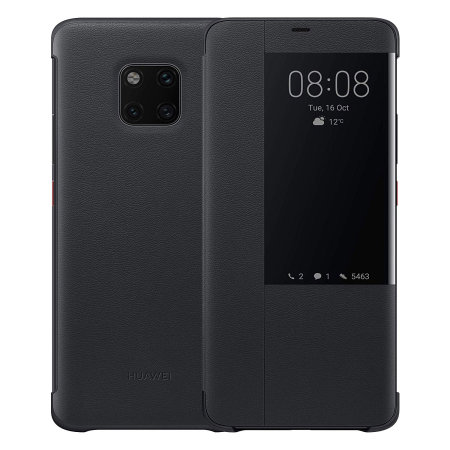 Custodia Flip KANSI Per Huawei Mate 20 Pro - Pelle Smart View, Con Finestra, Supporto E 2 Pellicole Protettive, Colore Blu Marino