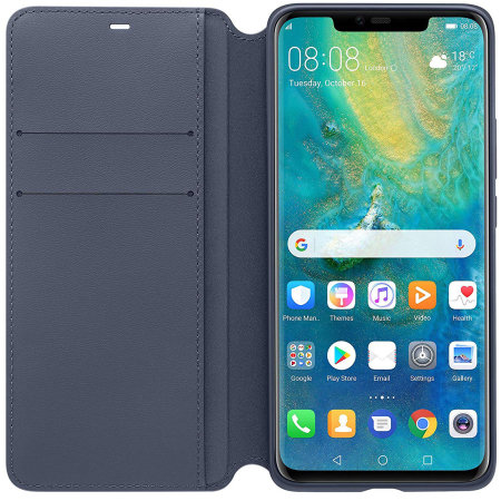 Official Huawei Mate 20 Pro Wallet Cover Case - Blue