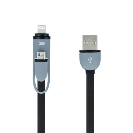 2-in-1 Apple Charging Cable Micro USB with 8-Pin Cable - 1 Metre
