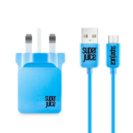 Superjuice Qualcomm Quick Charge Mains Charger and Micro USB - Blue