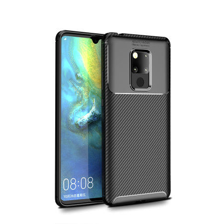 Olixar Huawei Mate 20 X Carbon Fibre Case - Black