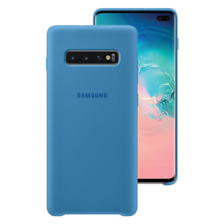 Coque Officielle Samsung Galaxy S10 Plus Silicone Cover – Bleu