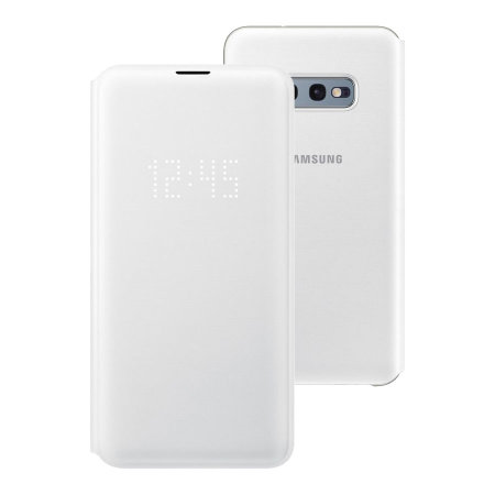 Offizielle Samsung Galaxy S10e LED Flip Wallet Cover - Weiß
