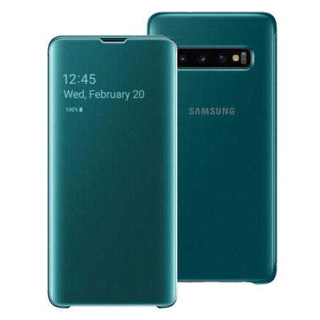 Official Samsung Galaxy S10 Clear View Case - Green