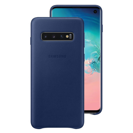 Official Samsung Galaxy S10 Leather Cover Case - Navy