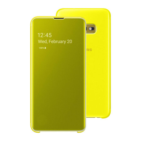 Clear View Cover Officielle Samsung Galaxy S10e – Jaune