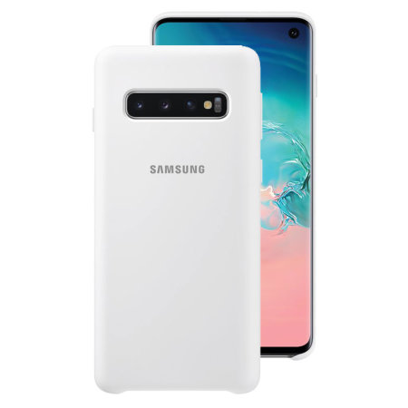 Official Samsung Galaxy S10 Silicone Cover Case - White
