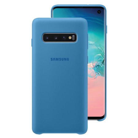 مشد ظهر Coque Officielle Samsung Galaxy S10 Silicone Cover – Bleu