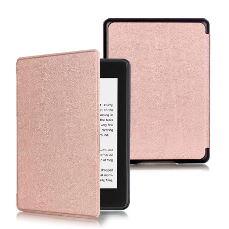 Olixar Leather-Style Rose Gold Case - For Kindle Paperwhite 4 10th