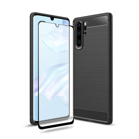 Olixar Sentinel Huawei P30 Pro Case and Glass Screen Protector - Black