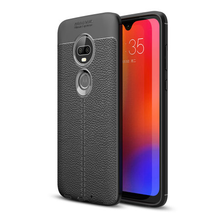 Coque Motorola Moto G7 Olixar Attache Premium – Simili cuir – Noir