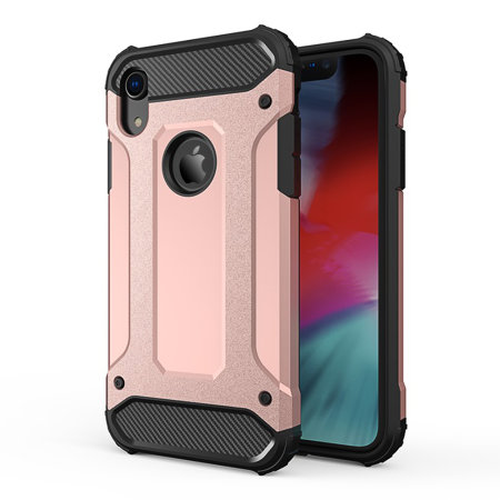 Olixar iPhone XR Dual Layer Armour Case - Roze Goud