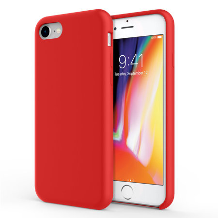 Olixar iPhone 8 / 7 Soft Silicone Case - Red
