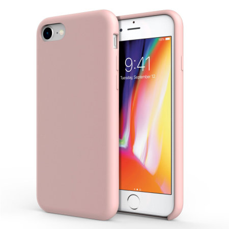 Olixar iPhone 8 / 7 Soft Silicone Case - Pastel Pink