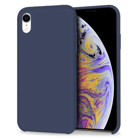 Olixar iPhone XR Soft Silicone Case - Midnight Blue