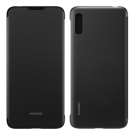 Official Huawei Y6 2019 Flip Back Cover Case - Black