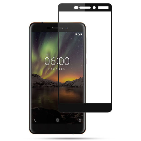 Olixar Nokia 6.1 Tempered Glass Screen Protector - Black