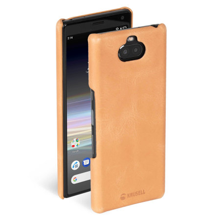 Krusell Sunne Sony Xperia 10 Vintage Leather Cover Case - Nude