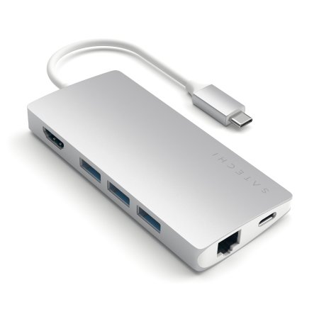 Adaptateur USB-C Satechi Multi-Port vers HDMI 4K aluminium V2 – Argent