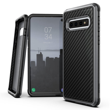 X-Doria Defense Lux Samsung Galaxy S10 Case- Black Carbon Fiber