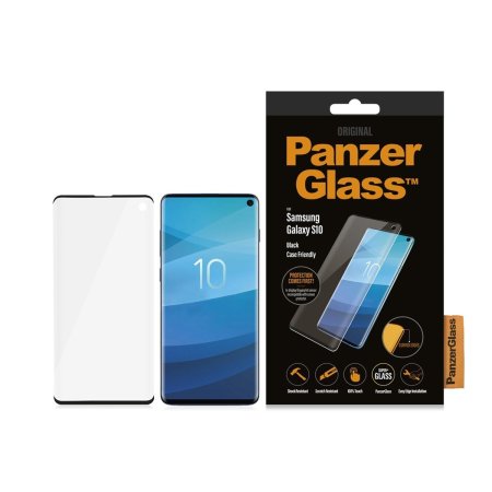 PanzerGlass Case Friendly Samsung Galaxy S10 Screen Protector- Black