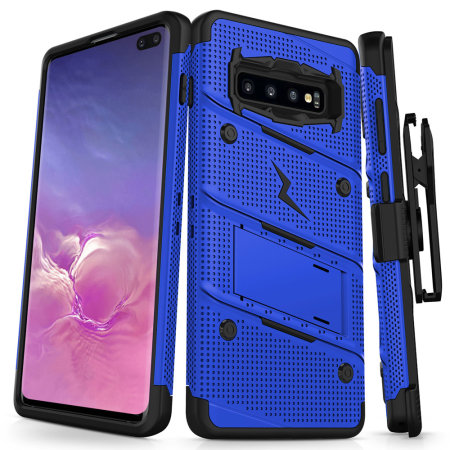 Zizo Bolt Series Samsung Galaxy S10 Plus Case - Blauw